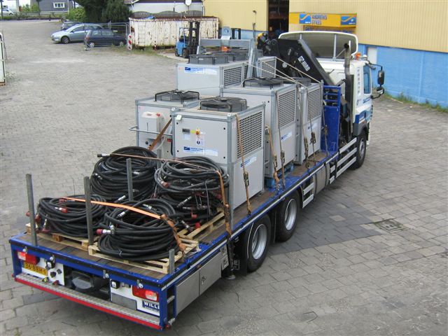 vrachtwagen-chillers Chillers en Airco’s Voor Serverruimtes Telecomprovider