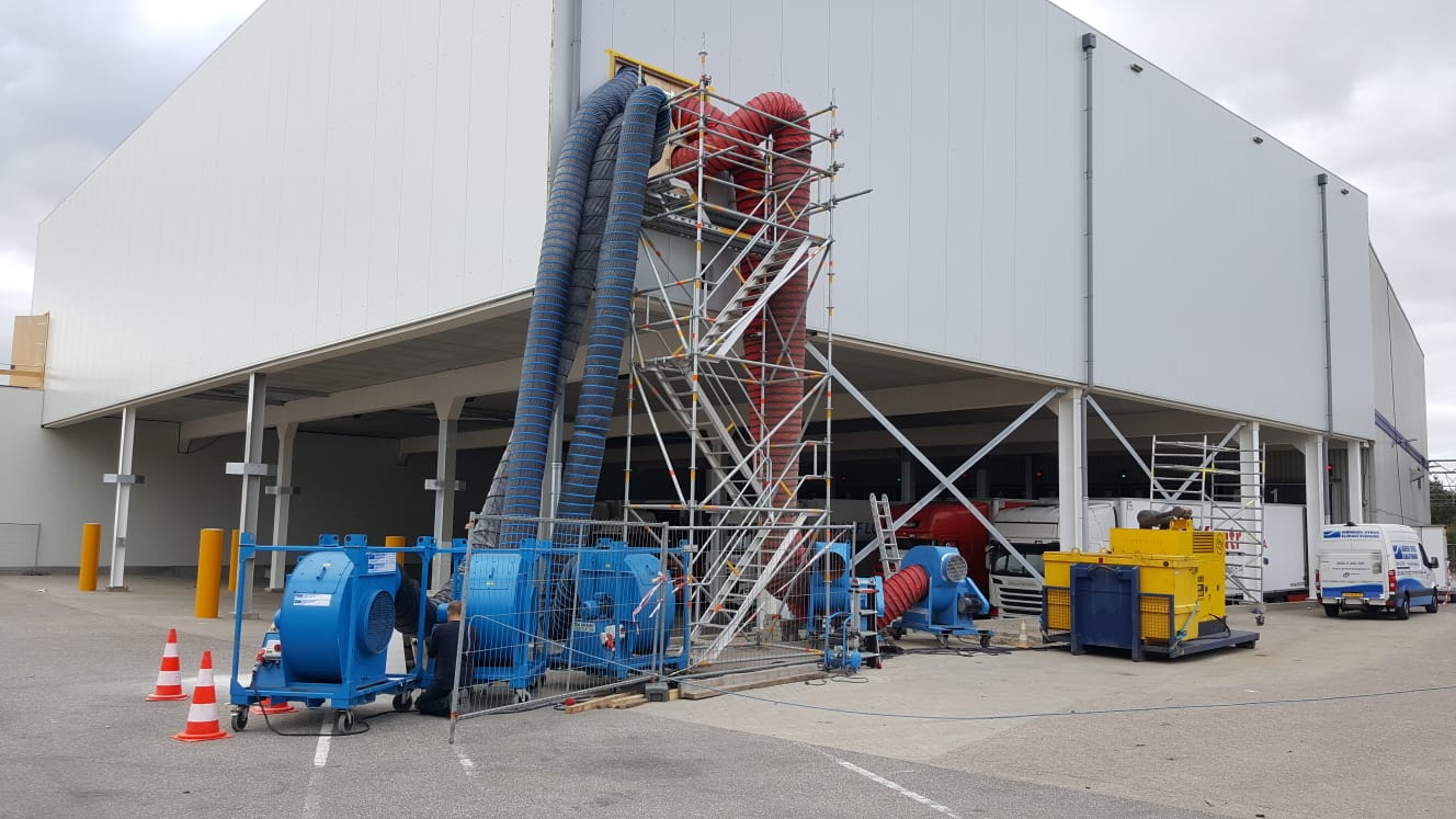 Tijdelijke HVAC installaties te huur als noodvoorziening