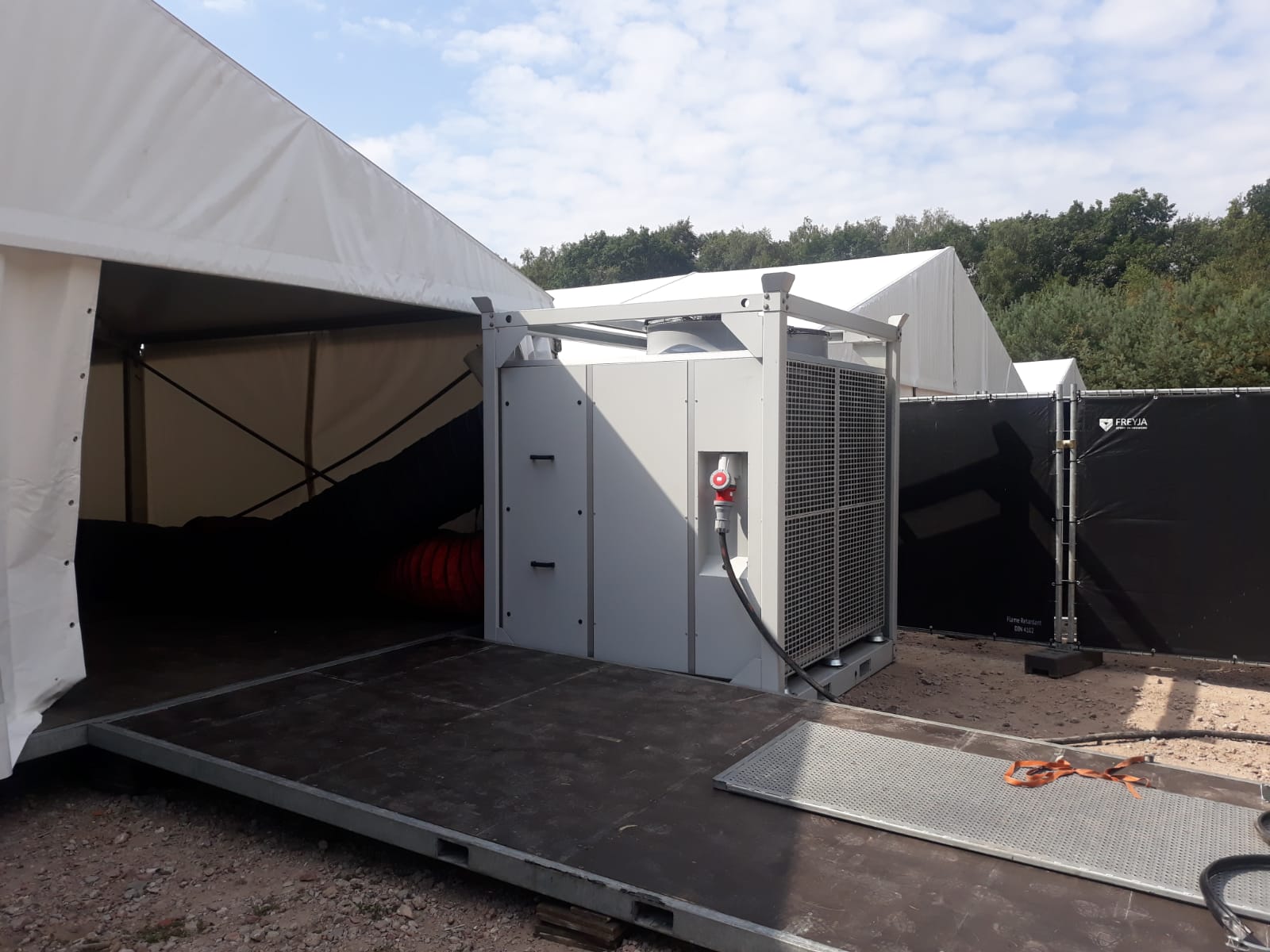 Tijdelijke HVAC installaties te huur als noodvoorziening