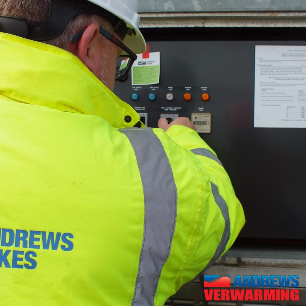 Tijdelijke indirect gestookte heaters distributiecentrum versnellen proces aanleggen van vloercoating