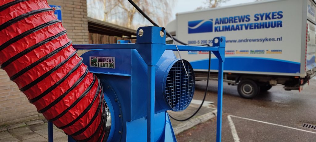 FV900 S2 centrifugaalventilator ingezet voor afvoer van vocht