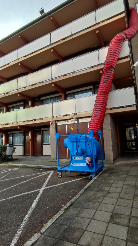 FV900 S2 centrifugaalventilator ingezet voor afvoer van vocht