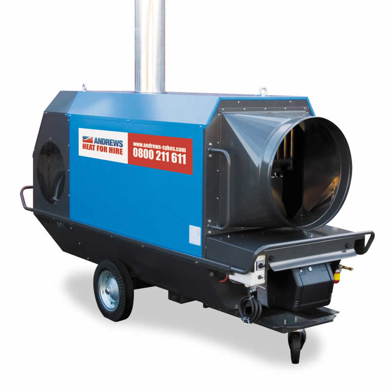 Indirect Gestookte Olieheaters Voor Bouwproject Vliegveld