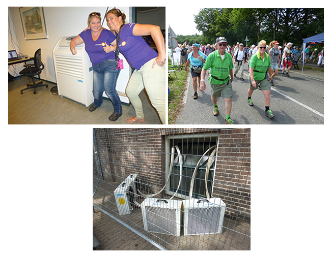 Airconditioning zorgt voor koele persruimtes tijdens de Nijmeegse Vierdaagse