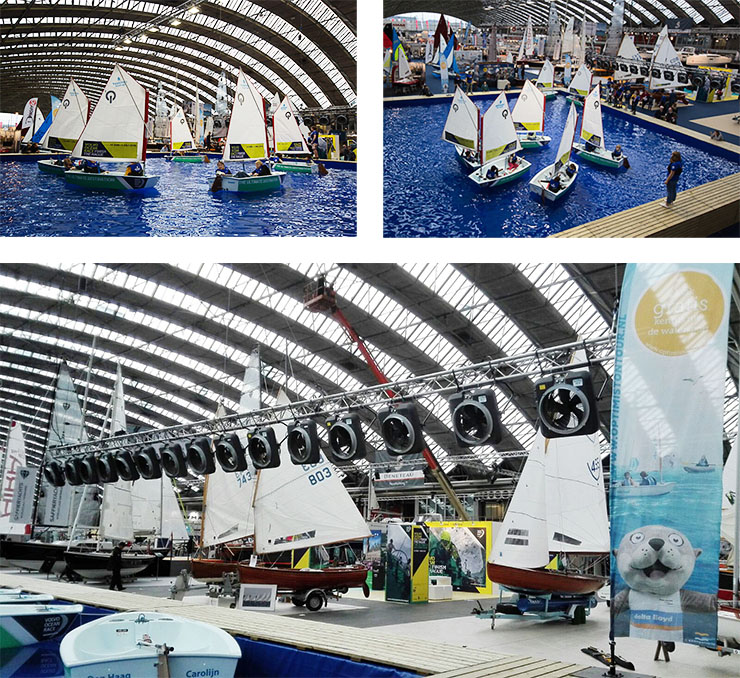 Krachtige ventilatoren brengen Amsterdams evenement in beweging